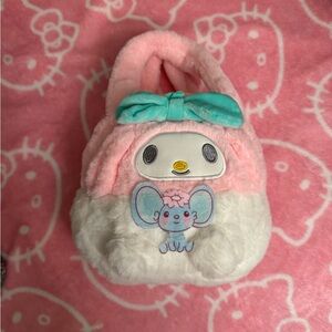 Sanrio My Melody Plush Handbag - Pink and White NWOT